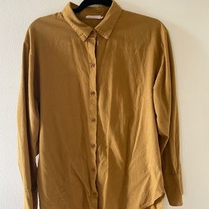 Lacausa 100% cotton collared hi-lo button up